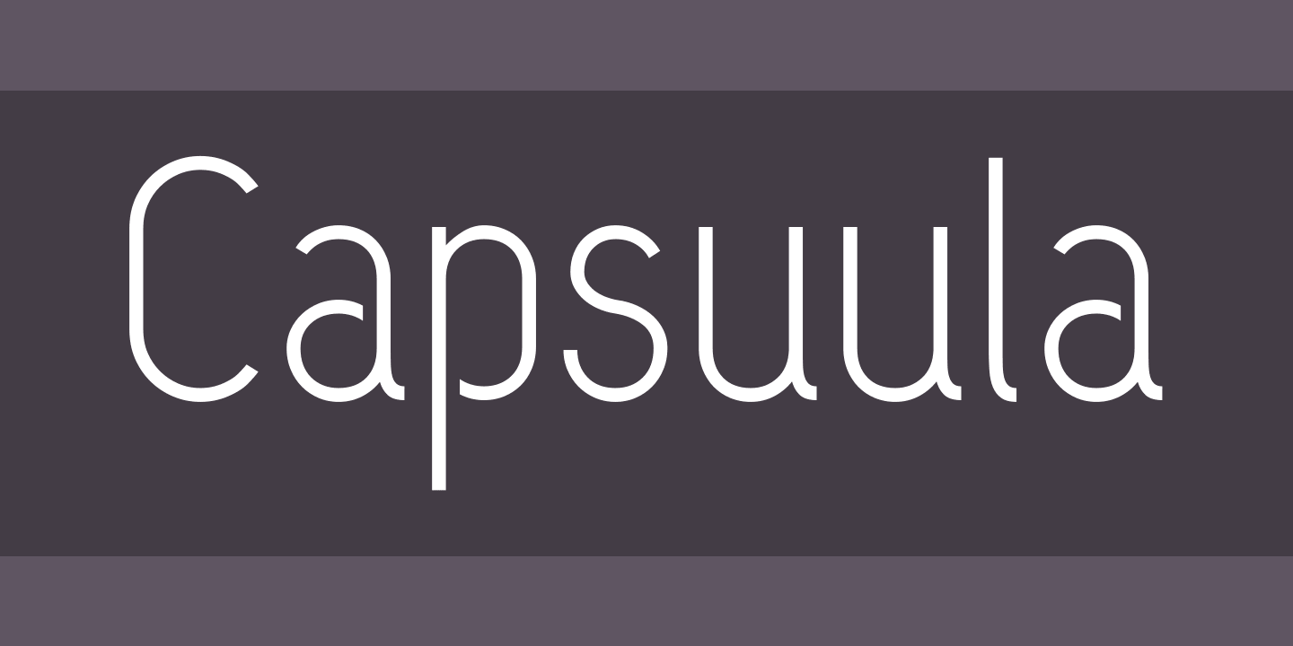 Пример шрифта Capsuula Regular